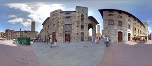Panorama San Gimignano, Piazza della Cisterna